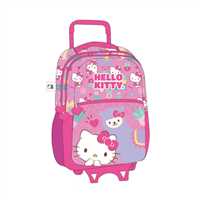 HELLO KİTTY ÇEKÇEKLİ OKUL ÇANTASI 2221 ÜÇ BÖLMELİ 1