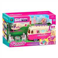 PASİFİK BEAUTY 8030 KARAVAN OYUN SETİ HELİKOPTERLİ 3+ 1