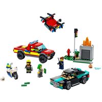 LEGO CİTY 60319 FİRE RESCUE POLİCE CHASE  295 PARÇA 5+ 4