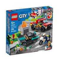 LEGO CİTY 60319 FİRE RESCUE POLİCE CHASE  295 PARÇA 5+ 5