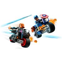 LEGO MARVEL 76260 BLACK WİDOW CAPTAİN AMERİCA MOTORCYCLES 130 PARÇA 6+ 1