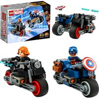 LEGO MARVEL 76260 BLACK WİDOW CAPTAİN AMERİCA MOTORCYCLES 130 PARÇA 6+ 5