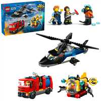 LEGO CİTY 60462 HELİCOPTER FİRE ENGİNE SUBMARİNE REMİX 874 PARÇA 7+ 1