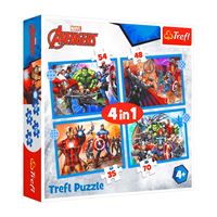 TREFL PUZZLE 34386 MARVEL THE AVENGERS 4IN1 4+ 1