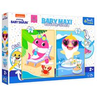 TREFL PRİMO PUZZLE 43005 BABY MAXİ BABY SHARK ÇİFT TARAFLI 4IN1 2X10 2+ 1