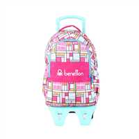 BENETTON OKUL ÇANTASI UNİTED COLORS ÇEKÇEKLİ 76111 ÇİFT BÖLMELİ 1