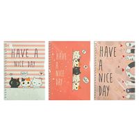 MAXX DEFTER A5-2538 14x21 SPİRALLİ KEDİCİK ÇİZGİLİ 1