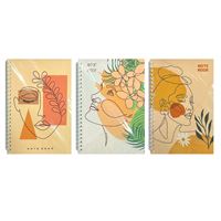 NOTEBOOK DEFTER A5-0007 14x21 SPİRALLİ SİLÜET ÇİZGİLİ 1