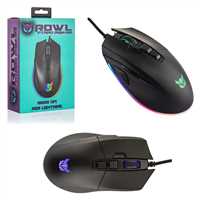 ROWL MOUSE KABLOLU PYRRO RGM-02 SİYAH RGB IŞIKLI 1