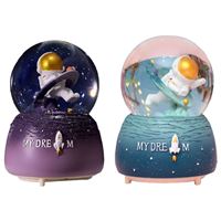 YLZ KAR KÜRESİ 100-34 BÜYÜK KAR ATAN MY DREAM ASTRONOT SESLİ IŞIKLI 1