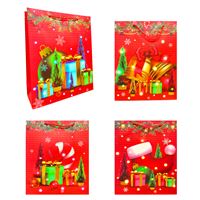 YLZ HEDİYE ÇANTASI ERL-102-1 M KARTON YILBAŞI TEMALI 26X32 12 Lİ 1