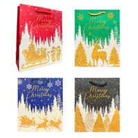 YLZ HEDİYE ÇANTASI YLZ2030 S KARTON YILBAŞI TEMALI 19.5X23.5 12 Lİ 1