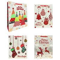 YLZ HEDİYE ÇANTASI YLZ8827 M KARTON YILBAŞI TEMALI 26X32 12 Lİ 1