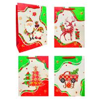 YLZ HEDİYE ÇANTASI YLZ8828 L KARTON YILBAŞI TEMALI 30X40 12 Lİ 1