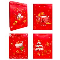 YLZ HEDİYE ÇANTASI YLZ8834 L KARTON YILBAŞI TEMALI 30X40 12 Lİ 1