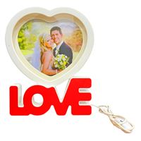 YLZ ÇERÇEVE 7734-2 PLASTİK KALPLİ LOVE IŞIKLI USB KABLOLU 1