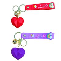 MOTTO ANAHTARLIK MOT-200 KALP KIRMIZI MOR ZİLLİ 12 Lİ 1