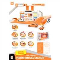 MEGA BENZİN İSTASYONU SETİ TURUNCU CM559-12M ELEKTRİKLİ VERSİYON DİE CAST SESLİ IŞIKLI 3+ 2