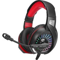 XTRİKE ME OYUNCU KULAKLIK GH-890 BACKLİT KABLOLU SİYAH KIRMIZI MİKROFONLU 5