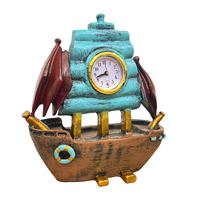 YLZ BİBLO 20-24-ST4 MASA SAATİ GEMİ 19 CM 1