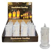 SMOKELESS CANDLES PİLLİ IŞIKLI MUM 20-24M05 PLASTİK 12 Lİ 1