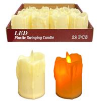 LED PİLLİ IŞIKLI MUM 20-24M06 PLASTİK KÜÇÜK 12 Lİ 1