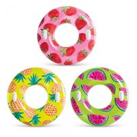 İNTEX 56261NP WET SET COLLECTİON TUTMAÇLI TROPİKAL MEYVE DESENLİ SİMİT 107 CM 9+ 1