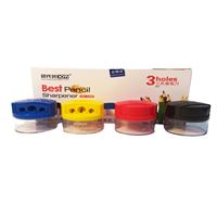 BEST PENCİL KALEMTIRAŞ PLASTİK ÜÇ BÖLMELİ DÖNER KAPAK 24 LÜ PS-1268 1