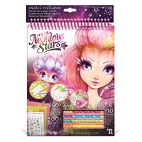 NEBULOUS STARS PETULİA ÇİZİM DEFTERİ STENCİLS + STİCKERS + KURUBOYA 10 RENK 111103 - 6927 1
