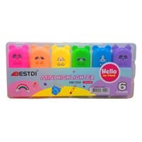 BESTDİ FOSFORLU KALEM RM1559-6 SEVİMLİ HAYVANLAR 6 RENK 1