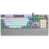 ALTEC KLAVYE Q ALGK8614 GRİ/BEYAZ BLUE SWİTCH USB KABLOLU GÖKKUŞAĞI AYDINLATMALI MEKANİK 1