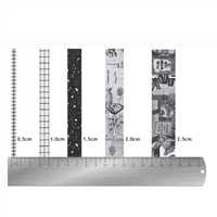 WASHİ TAPE BANT SETİ SİYAH BEYAZ DESENLİ 10 LU 8 PK XM-JD2645B 3