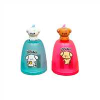 PIANXIN KALEMTIRAŞ PLASTİK OMT-668 SEVİMLİ FİGÜR TEK BÖLMELİ 16 LI 1