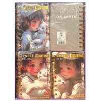 SWEET ROUTİNE ON EARTH NOT DEFTERİ JQXQ-3501 9x14 SPİRALLİ AYRAÇLI SEVİMLİ KEDİ 24 LÜ 1