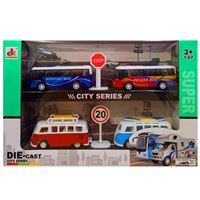 SÜPER CİTY SERİES DS060 METAL KARAVANLI ARABA 1:87 3+ 1