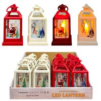 LED LANTERN FENER HS14083 YILBAŞI SÜSÜ PİLLİ IŞIKLI PLASTİK ORTA 12 Lİ 1