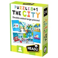HEADU PUZZLE 8+1 THE CİTY IT20508 ŞEHİR ÇİFT TARAFLI 2-4 YAŞ 1