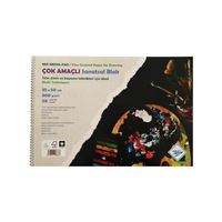 ART LİVA RESİM DEFTERİ 300 GR KARTON KAPAK SPİRALLİ 35x50 SULU TEKNİK DOKULU 20 YP SD-204 1