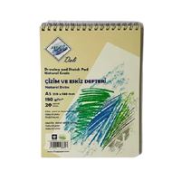ART LİVA DALİ ESKİZ DEFTERİ A5 KARTON KAPAK SPİRALLİ 180 GR 20 YP SD-604 1