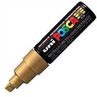 UNİ POSTER MARKÖRÜ POSCA PC-8K 8.0 ALTIN 6 LI 1
