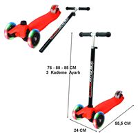 CAN TWİSTER MAXİ SCOOTER CN254 IŞIKLI TEKER KAYMAZ TABAN 80 KG 3+ 2