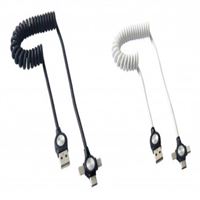 TUCCİ ŞARJ KABLOSU TC-049 3 İN 1 SPİRALLİ 100 CM 1
