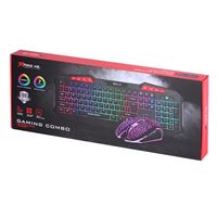 XTRİKE ME KLAVYE Q + MOUSE MK-503KIT SİYAH USB KABLOLU GÖKKUŞAĞI AYDINLATMALI MULTİMEDİA 2
