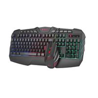 XTRİKE ME KLAVYE Q + MOUSE MK-880KIT SİYAH USB KABLOLU GÖKKUŞAĞI AYDINLATMALI MULTİMEDİA 2