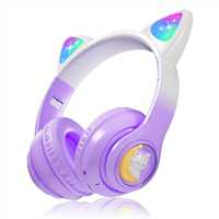 PLATOON KABLOSUZ BLUETOOTH KULAKLIK PL-2224 KEDİ RGB IŞIKLI 1
