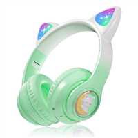 PLATOON KABLOSUZ BLUETOOTH KULAKLIK PL-2224 KEDİ RGB IŞIKLI 2