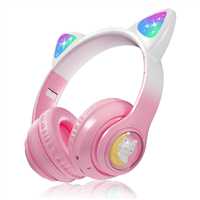 PLATOON KABLOSUZ BLUETOOTH KULAKLIK PL-2224 KEDİ RGB IŞIKLI 3