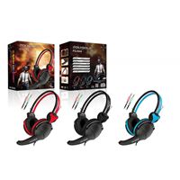 POLYGOLD KULAKLIK PG-6950 OYUNCU SİYAH KABLOLU MİKROFONLU 1