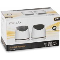 MİKADO SPEAKER MD-158 2.0 USB BEYAZ-KIRMIZI 2