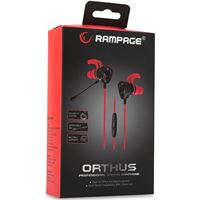 RAMPAGE KULAKLIK SN-RX10 ORTHUS SİYAH KIRMIZI MİKROFONLU 2